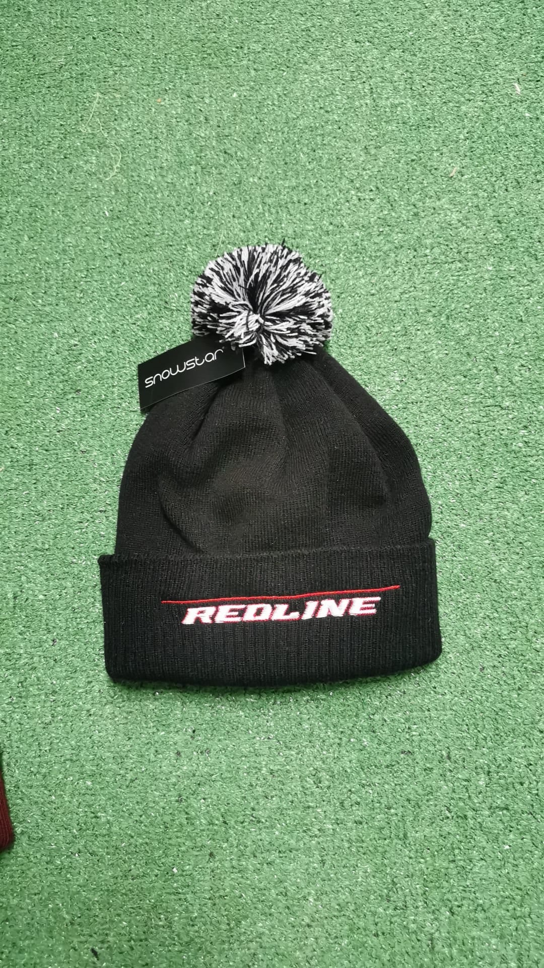 Redline bobble hats