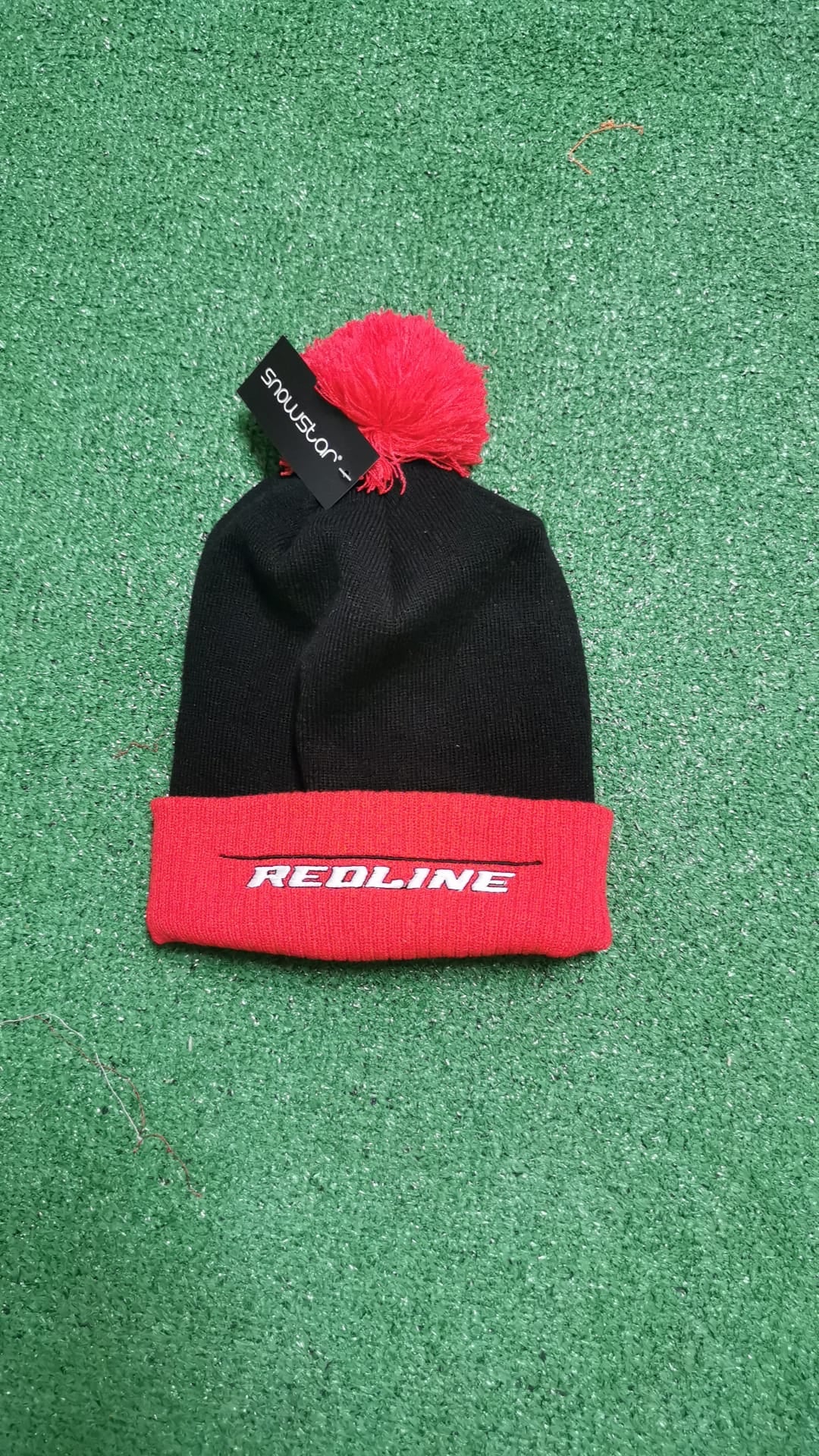 Redline bobble hats